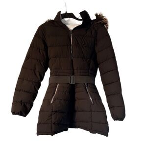 Snobbish by YMI Quilted Faux‑Fur Puffer Jacket – Jr’s Large–Reversible VGC